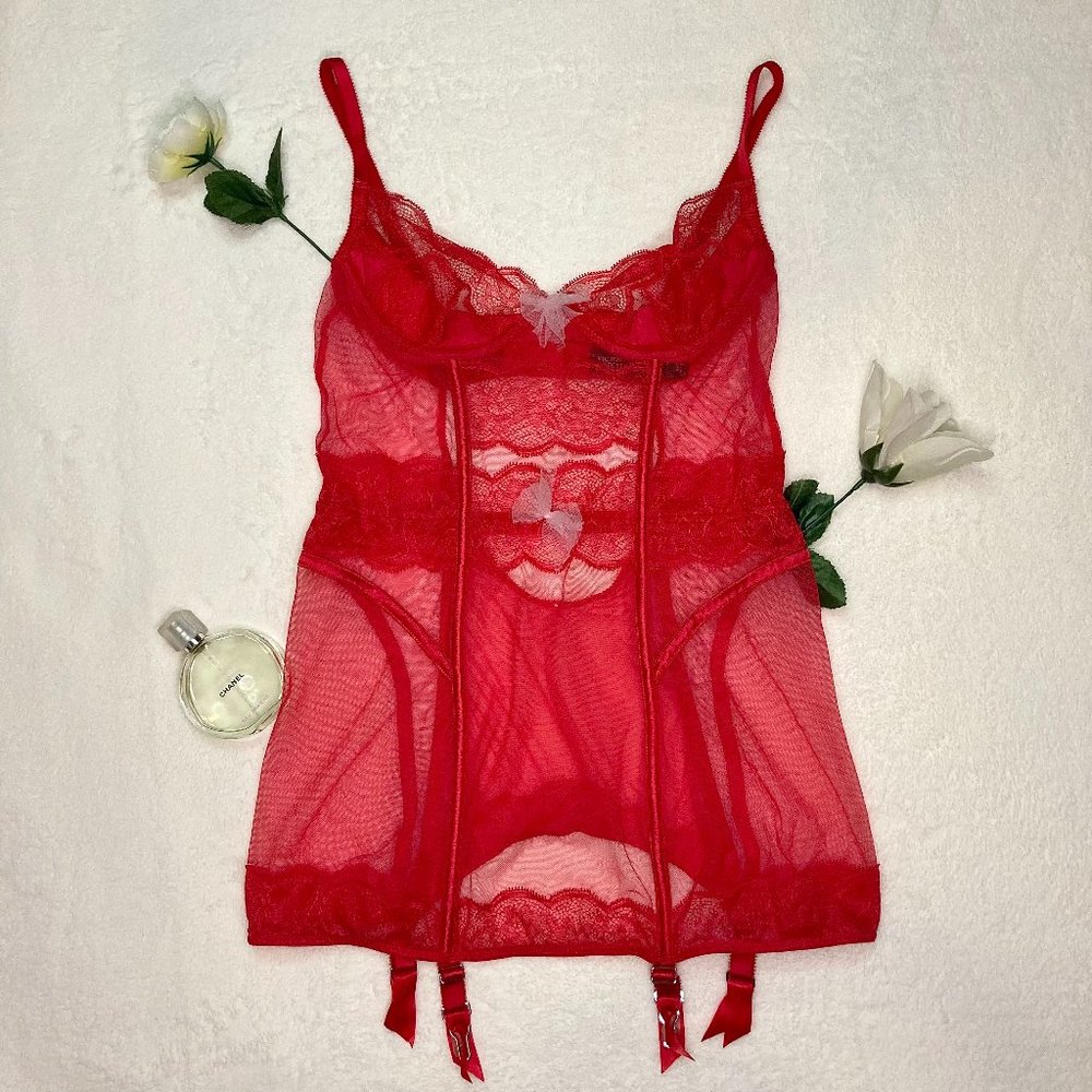 Victoria's Secret Red Lace Teddy Lingerie